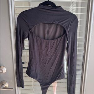Lovers + Friends Black Cutout Bodysuit Size Small